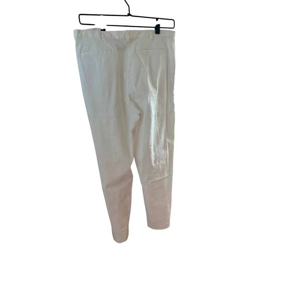 Sag Harbor Stretch White Tapered Dress Pants Size 12, Casual, Spring, Office